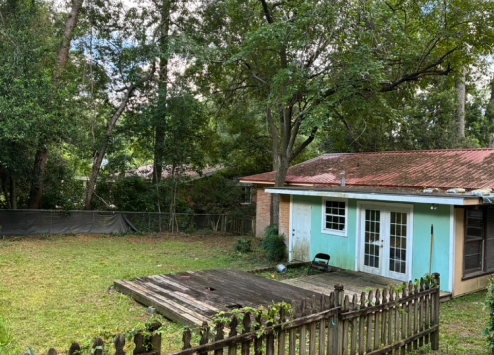 Overgrown yard cleared and cleaned