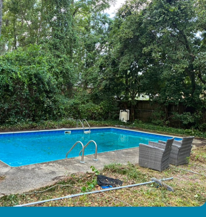 Pool area cleanup and maintenance
